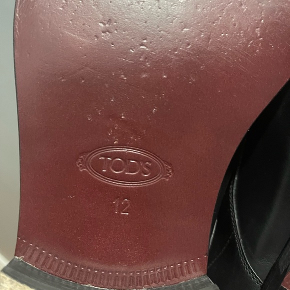 Tod’s Black Dress lace ups shoes Sz 12 - Picture 10 of 13